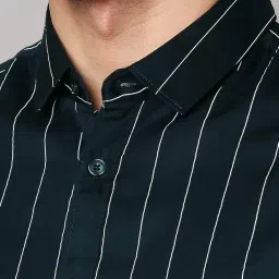 dennis lingo Men's Striped Slim Fit Cotton Casual Shirt image 3