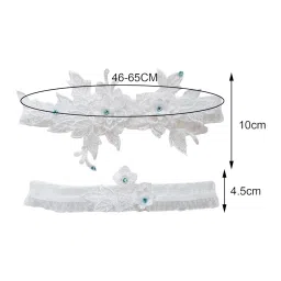 shopora 2X Bridal Garter Wedding Garter Leg Garters For Party Birthday Anniversary | Wedding & Formal Occasion | Bridal Accessories | Garters image 2