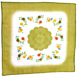 my e shop Women's Cotton Floral Pattern Handkerchief (Multicolour, 30X30 CM)- Pack of 6 image 3