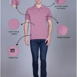 fyltr Men's Solid Regular Fit Polo Shirts image 2