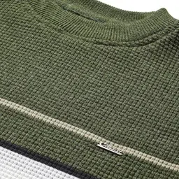 aarika Mens Winter Wear Black Colour Solid Woolen Sweater image 1