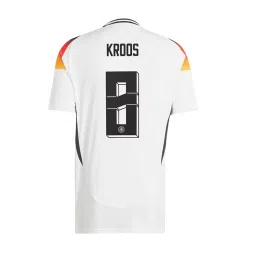 Toni Kroos 8 Football Team Official White Jersey 2024 (Boys,Kids,Men) image 2
