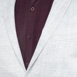 crimsoune club Men Cream Pin-Stripe Blazer image 3