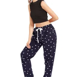 weet Women's Cotton Heart Printed Pyjama|Night Lounge Pants for Ladies image 1