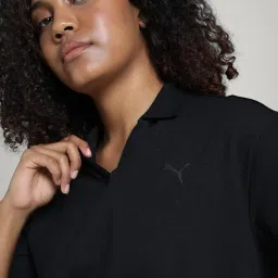 puma Women's Cotton Solid Relaxed Fit Polo Shirt image 2