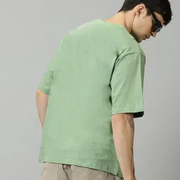 rodzen Oversized Baggy Fit Half Sleeves Round Neck Solid Cotton Blend Combo T-Shirt for Men (Pack of 3) image 1