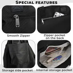 kraptick Canvas Tote Bags – Stylish Shoulder Tote Bag Everyday Use for Women, Reusable & Compact Tote Bag Perfect as a Grocery, Shopping Bags for Grocery image 4