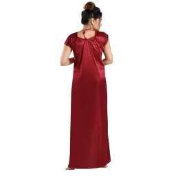 siami Apparels Plain Nighty Satin Nightgown | Full Length Regular Nightwear/Maxi for Women/Mother/Wife/Girlfriend image 1