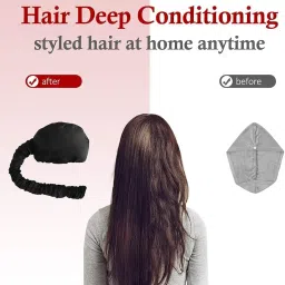 Kelexx Hair Dryer Helmet Attachment – Upgraded Adjustable Hood Cap for Blow Dryer, Soft Bonnet Hair Dryer Hat for Deep Conditioning, Curling & Styling – Fits All Head Types – Grey image 4