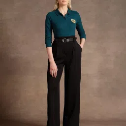 u.s. polo assn. Women's Polyester Solid Regular Fit T-Shirt image 3