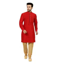 n.b.f fashion Men's Red Blue Festive Nehru Jacket/Waistcoat image 3