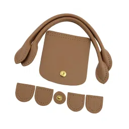 THE STYLE SUTRA® Bag Handles for Crochet Crochet Bag Making Set for Handbag Tote Dumpling Bag Coffee image 4