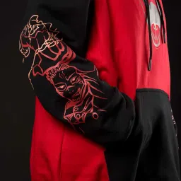 comicsense.xyz Unisex Tokyo Jujutsu High Anime Oversized Hoodie for Men and Woman, Shared Soul Printed Hooded Drop Shoulder Cosplay Anime Hoodies image 2