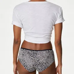 marks & spencer Women's Cotton Blend Modern Boy Short Panties (Pack of 5) image 5