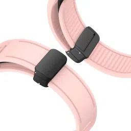 ACM Watch Strap Silicone Belt Magnetic Clasp 20mm compatible with Garmin Vivoactive 5 Smartwatch Hook Sports Band Creame Pink image 3