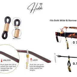 heddz Evil Eye Filigree Spectacle Chain For Women-Mask Chain Lanyard String for Eyewear Frames,Reading Glasses,Sunglasses,Goggles and Eyeglasses-Filigree Eyeglass Sunglass Spectacle Cord Neck Strap String Chain Link Holder - Chain For Specs For Women Glasses With Evil Eye image 4