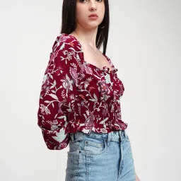 tokyo talkies Women's Floral Regular Fit Shirt image 3