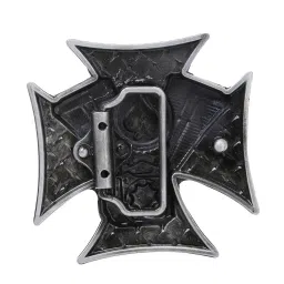 heavenglow Mens Cowboy Engraved Pattern Decorative Antique Silver Western Belt Buckle image 2
