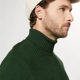 amazon brand - symbol Men's Casual Acrylic High Neck Sweater image 3