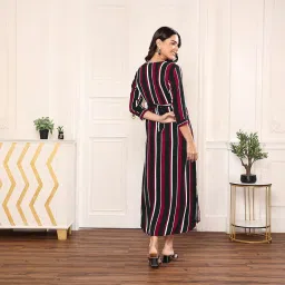 momtobe Women's Fit and Flare Calf Length Dress image 3