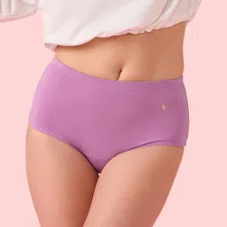 enamor Women's Cotton Blend Classic Solid Briefs image 5