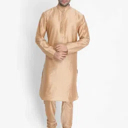 vastramay Men's Rose Gold Cotton Blend Pyjama_VASMPVRG_44 image 5