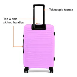 nasher miles Cairo Hard-Sided Polypropylene Check-in Luggage 28 inch | 75cm | 8 Wheels Large Trolley Bag for Travel | Suitcase (Purple & Blue) image 3