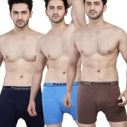 poomex Men's Cotton Trunks, Pack of 2 (Multicolor & Assorted) image 5