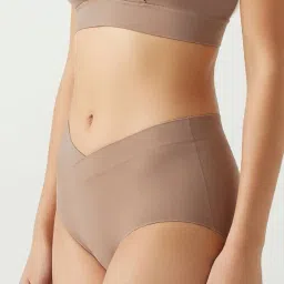 putchi Nylon Blend V-Cross-Hipster-Panty - Brown - Pack of 1 image 1