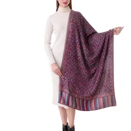 eh Pashmina Stole, Reversible Jamawar weave in beautiful paisley & floral, very soft MODAL fabric, all season Stole, Scarf, Wrap. image 2