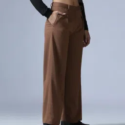leriya fashion Women Wide Leg High Rise Trouser Pant image 2