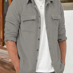 lymio Casual Regular Fit Shirt for Men|| Regular Fit Shirt for Men|| Men Stylish Regular Fit Shirt (Rib-Regular Fit Shirt) image 1