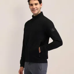 u.s. polo assn. Men's Black Solid High neck Long Sleeve Casual Polyester Regular Fit Jacket image 3
