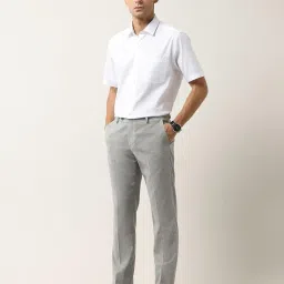 arrow Men's Checked Tapered Fit Trousers image 2
