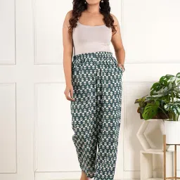 rai sahab Printed Relaxed-Fit Straight-Leg Pyjama For Womens(88327) image 2