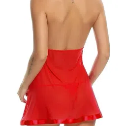 unitrust Combo Pack: Sexy Women's Babydoll Nightdress + Lace Bra Panty Lingerie Set image 2