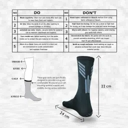 mizaki Anti-Slip Football Socks for Men & Women Calf Length - Football Grip Stockings with Rubber Pad Grip Technology image 3