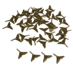 club bollywood LICHTS®50 Pieces Sea Animal Whale Tail Pendant Findings Bead Crafts Antique Cyan|Jewelry & Watches | Loose Beads | Metals image 4