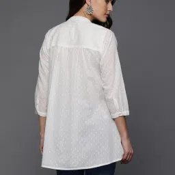 indo era Women's Cotton Embroidered Casual Top (TP0NB7651) image 1