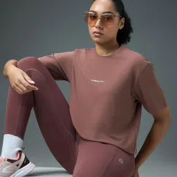 technosport Women's Relaxed Fit Solid T-Shirt for Sports, Gym and Running image 4