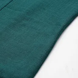 cottinfab Women Green Solid Cotton Lightweight Open Front Casual Blazer image 5
