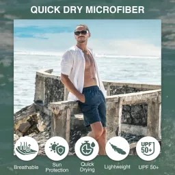 kanu surf Men's Big Havana Extended Size Swim Trunk image 1