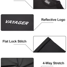 vayager Men's Short Sleeve Swim Shirts Quick Dry Rash Guard UV Sun Protection Outdoor Performance Tshirts UPF 50+(Black L) image 4