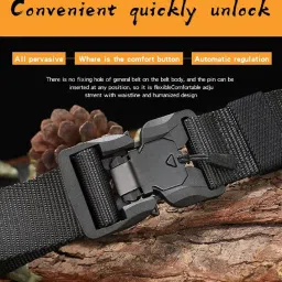 contacts Synthetic Quick Release Buckle Nylon Belt for Men | Men's Nylon Belt (Free Size) image 3