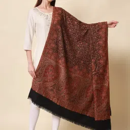 pashmoda Women's Faux Pashmina Jamawar Shawl, Wrap(SIZE: 40X80 Inches) image 1