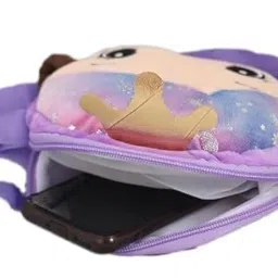 Classy Bag Pastel Bunny Plush Backpack & Galaxy Princess Doll Bag Combo for Girls | Soft & Cute Shoulder Bags for Toddlers & Kids – (Multicolor, Pack of 2) image 3