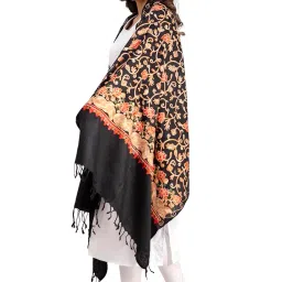 cloth king Women's Emberoidered Woolen Stole Kashmiri Aari Wool Stole Shawl Wrap(Pack Of 1). image 2