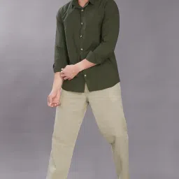 divisive Men's Relaxed Fit Cotton Linen Blend Trousers image 1