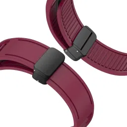 ACM Watch Strap Silicone Belt Magnetic Clasp 22mm compatible with Fastrack Vox Pro Smartwatch Hook Sports Band Purple image 3