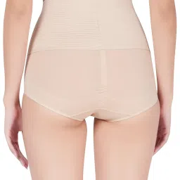 plumbury Women's Cotton High Waist Tummy Tucker Panty for Postpartum | Post Pregnancy Support Tummy Shaping & Trimming Briefs, Size M to XXL image 2